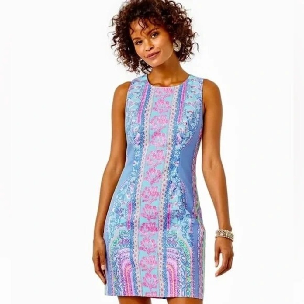 NWT Lilly‎ Pulitzer Mila Stretch Shift Dress Seaside Shindig Engineered sz 2